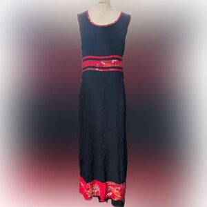 VTG 90s Black Midi Dress